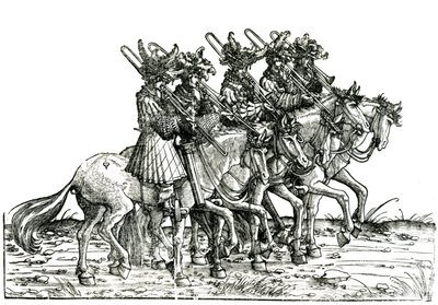 Five Musicians with Trombones, from the Triumphal Procession of the Emperor Maximilian I, c.1517 by Albrecht Altdorfer